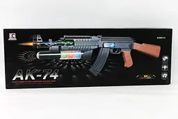 Автомат AK-74 на батарейках, зі світлом та звуком, в коробці (6974566410556)