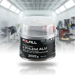 Шпаклівка з алюмінієм Polfill 200 гр з затверджувачем (43224) - мініатюра 2
