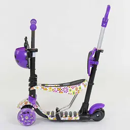 Самокат дитячий Best Scooter 59х15х29 см Фіолетово-білий 000231497 - мініатюра 4