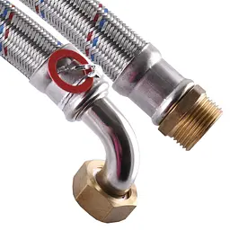Шланг антивібраційний кутовий Solomon 1″ ЗВ 0,8м HS3001