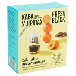 Кава спешелті дріпи Fresh Black Colombia set 5 шт. x 12 г - мініатюра 2