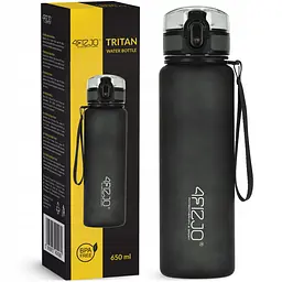 Пляшка для води спортивна 4FIZJO 650 мл Black (P-5905973403733) - мініатюра 1