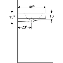 Раковина Geberit iCon 60x49 124060000, Білий - мініатюра 2