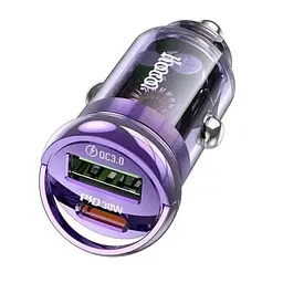Автомобільний зарядний пристрій Z53A Vision PD30W+QC3.0 Black Hoco teh0028596