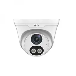 IP-відеокамера 2Mp Uniview IPC3612LE-ADF28KC-WL White f=2.8mm ІЧ+LED-підсвічування, з мікрофоном (75-00575) - мініатюра 1
