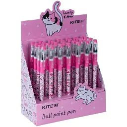 Ручка кулькова Kite Lovely Kitten синя 28 шт. (K24-032-2) - мініатюра 2