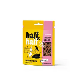 Ласощі для кішок Half&Half м'ясні смужки з креветкою, 50 г (арт.21250)