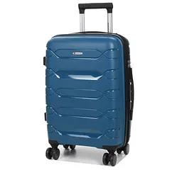 Валіза маленька S поліпропілен Worldline Airtex 282 46л 54×36×23см Синій