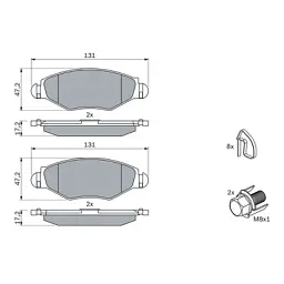 Гальмівні колодки Bosch 0 986 494 039 - мініатюра 5