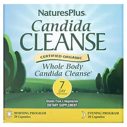 Натуральна добавка Candida Cleanse 7 Day Program, 28 капсул + 28 капсул Natures Plus vit0004237