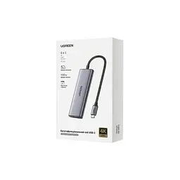 Концентратор Ugreen USB-C 5-in-1 3xUSB-A + 1xUSB-C PD100W + DisplayPort 4K60Hz black (75642) - мініатюра 3