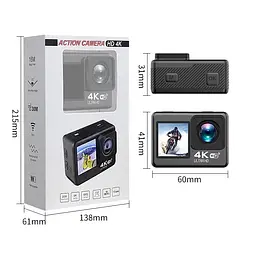 Екшн камера V8 Full HD 4K Wi-Fi з пультом дистанційного керування і водонепроникним боксом - мініатюра 2
