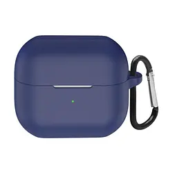 Силіконовий чохол для навушників Samsung Galaxy Buds 3/Buds 3 Pro/Buds 3 FE, Hang Case, синій, ультратонкий захисний кейс товщиною 2 мм, захист від подряпин, пилу та ударів, компактний, з карабіном для кріплення, ArmorStandart (ARM79987)