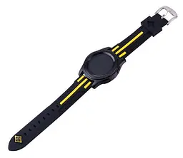 Силіконовий ремінець Primo Dart для годинника Huawei Watch GT 2/GT Active 46 мм Black Yellow - мініатюра 3