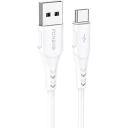 Кабель Foneng X81 1M Cable USB - USB Type-C (M/M), 2.1 A, 1 м, Білий (X81-CA-TC)