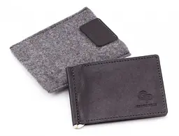 Чоловічий шкіряний затискач для грошей GRANDE PELLE 12х8х1 см acs0024473 - мініатюра 4