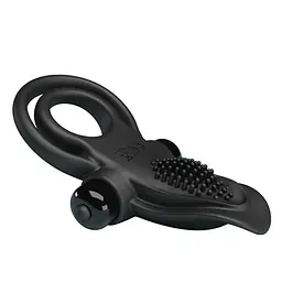 Ерекційне кільце Pretty Love Vibro Penis Ring Black, 11.3х5.6 см (чорний) - мініатюра 6
