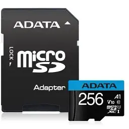 Карта пам'яті Adata 256GB microSDXC calss 10 UHS-I V10 A1 (AUSDX256GUICL10A1-RA1)