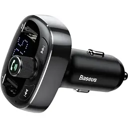 FM трансмітер Bluetooth модулятор Baseus S-09 2USB CCALL-TM01 чорний - мініатюра 2