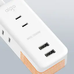 Подовжувач Aigo Power Strip 3 розетки 2 USB 1 m White AC0320 - мініатюра 6