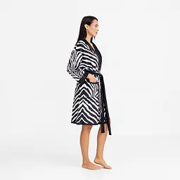 Халат жіночий з плюшевого велюру ексклюзивний Zebra 18266 M-L - мініатюра 2