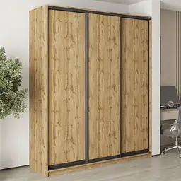 Шафа-купе тридверна MebelStar Комбо BG 3ДСП 200x45x240 см Дуб тахо (MBS-9570)