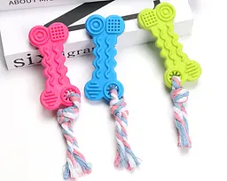 Жувальна іграшка-кістка з канатом для собак Derby Bone Shaped Dog Chew Toy - мініатюра 7