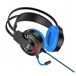 Навушники Hoco LED Joyful Gaming Headphones W105 чорно червоні з підсвічуванням 6931474754165 - мініатюра 2