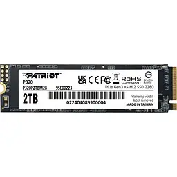Накопичувач SSD M.2 2280 2TB Patriot (P320P2TBM28)