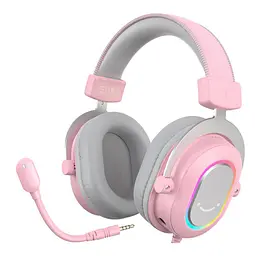 Ігрові навушники з мікрофоном Fifine H-6P RGB USB 7.1 Pink - мініатюра 3
