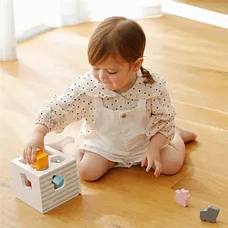 Дерев'яний сортер з брязкальцем Viga Toys PolarB Будиночок для звірят (44052) - мініатюра 4