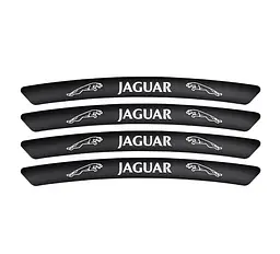 Емблема обода колеса Jaguar 4 шт Алюміній наклейка на диски на скотчі Чорні