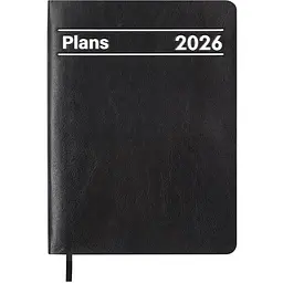 Щоденник датований Buromax Memory 2026 A5 штучна шкіра чорний (BM.21151-01)