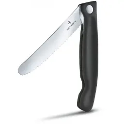 Кухонний ніж Victorinox SwissClassic Foldable Paring 11 см Serrated Black (6.7833.FB) - мініатюра 2