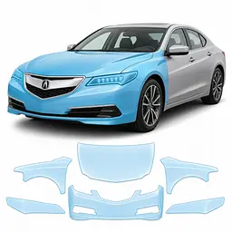 Антигравійна захисна бронеплівка за лекалами для Acura TLX I 2015-2017 - передня частина авто (капот бампер крила))