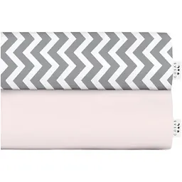 Набір простирадл полуторне Cosas ROSE/GREY ZIGZAG 155х240 см (SetSheet_Rose_ZigGrey_155х240)