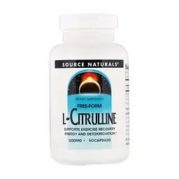 Амінокислота Source Naturals L-Цитруллин 500 мг, L-Citrulline, 60 капсул (SN2004)