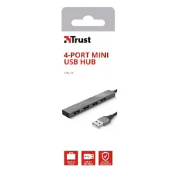 Концентратор Trust Halyx Aluminium 4-Port Mini USB Hub (23786_TRUST) - мініатюра 12