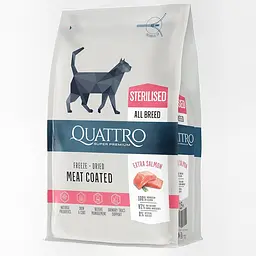 Корм Quattro Cat Sterilized Salmon для стерилізованих котів з лососем 7 кг