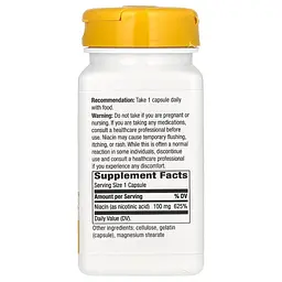 Ніацин Nature's Way Niacin 100 mg, 100 капсул для підтримки серцево-судинної системи - мініатюра 2
