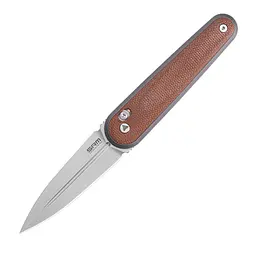 Нож складной карманный SRM Twin 251MB-MN (7.6 см) N690 / Micarta коричневый