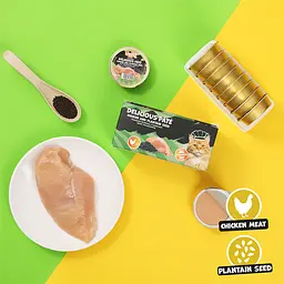 Смачний паштет UNIQ PETS CAT WET FOOD DELICIOUS з куркою та насінням подорожника, 30 г - мініатюра 4