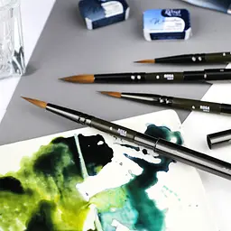 Пензель соболь круглий TRAVEL BRUSH OCEAN 168 №2 коротка ручка ROSA - мініатюра 4