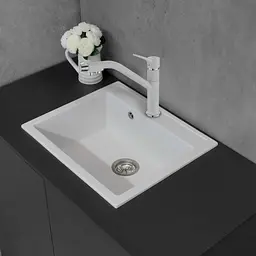 Кухонна мийка Fancy Marble Oregon білий 108060001 - мініатюра 3