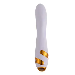 Вібратор-кролик з пульсацією та флогером LOCKINK SEVANDA Whip Vibrating Massage Wand, біло-золотий - мініатюра 3