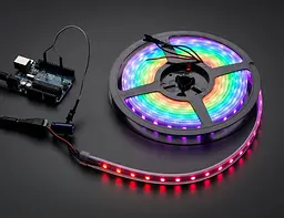Світлодіодна LED стрічки з пультом чорна на 2м RGB - мініатюра 8