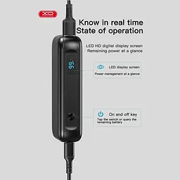 Портативний зовнішній акумулятор XO PR190 (15000 mAh) 45W чорний - мініатюра 6