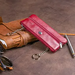 Ключниця-гаманець з кишенькою жіноча ST Leather 19352 бордова - мініатюра 8