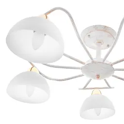 Люстра стельова Brille вінтаж в спальню E14 40W WH (LK-636C/5) - мініатюра 5