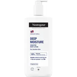 Лосьйон для тіла Neutrogena Deep Moisturising Body Lotion Dry Skin Глибоке зволоження для чутливої шкіри 400 мл